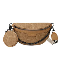 Sac Banane Cuir Floral Élégant avec Chaîne Sac Banane Cuir Floral Élégant avec Chaîne - Banane Avenue ™